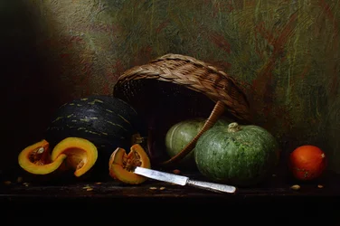 Récolte des courges d