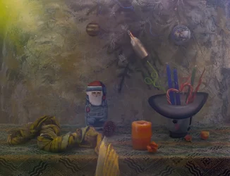 Une nature morte de Noël chaleureuse
