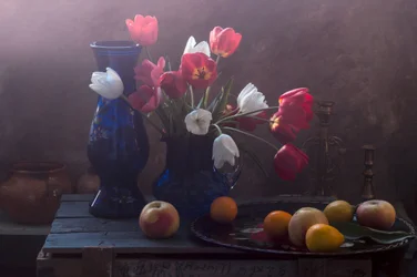 Nature morte aux tulipes mélancoliques