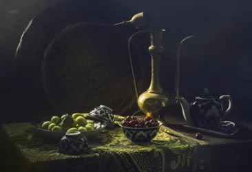 Nature morte orientale somptueuse