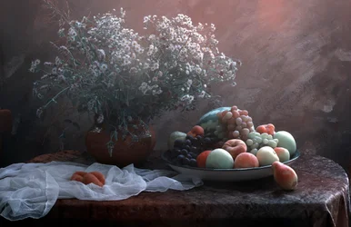 Fruits et fleurs rustiques