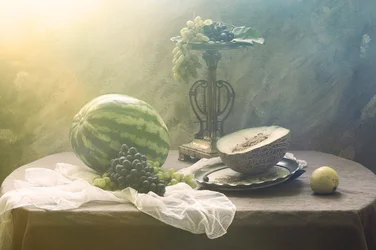 Nature morte vintage aux fruits