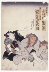 Iwai Shijaku et Bandō Minosuke dans des rôles illisibles
