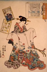 Femme avec des robes somptueuses