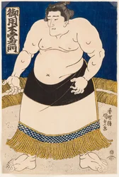 Portrait du lutteur de sumo Goyogi Kumoemon