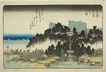 Cloche du soir à Ikegami, de la série "Huit vues des environs d