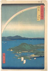 Lueur du soir, province de Tsushima, de la série Vues de lieux célèbres dans les quelque soixante provinces