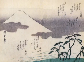 Hiroshige, Mont Fuji vu de la plage