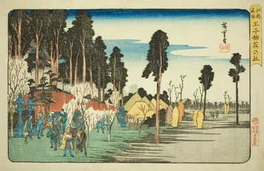 Sanctuaire Inari à Oji (Oji Inari no yashiro), de la série "Lieux célèbres d