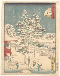 Neige au temple de Kanda