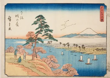 Konodai dans la province de Shimosa, de la série "Trente-six vues du mont Fuji"