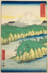 Lac à Hakone, de la série "Trente-six vues du mont Fuji"