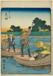Mitsuke, de la série "Cinquante-trois stations [du Tokaido]" également connue sous le nom de Figure Tokaido