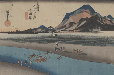 N° 10 « Odawara : rivière Sakawa » des 53 stations du Tokaido, vers 1833
