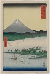 Pinèdes de Miho à Suruga, de la série Trente-six vues du mont Fuji, 1858