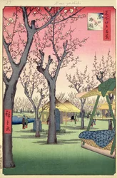 Jardin de pruniers, Kamata de One Hundred famous views of Edo, février 1857
