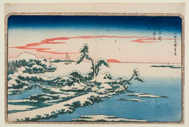 Neige le jour de l’An à Susaki, de la série « Lieux célèbres de la capitale orientale »