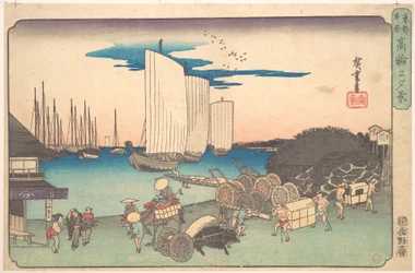 Vue du soir de Takanawa