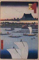 Teppozu et temple Tsukiji Monzeki Cent vues célèbres d