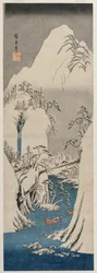 La Rivière Fuji sous la neige, 1841
