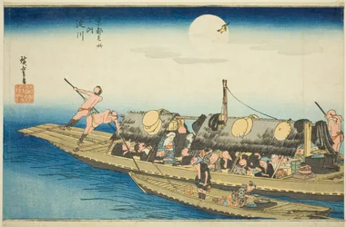 Rivière Yodo (Yodogawa), de la série "Lieux célèbres de Kyoto (Kyoto meisho no uchi)"