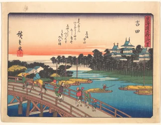 Yoshida, de la série Les cinquante-trois stations de la route du Tōkaidō