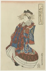 Nakamura Utaemon en courtisane