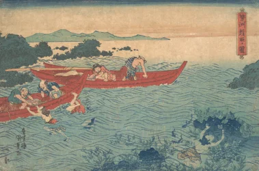 Seishu Awabi-tori no Zu, vers 1840