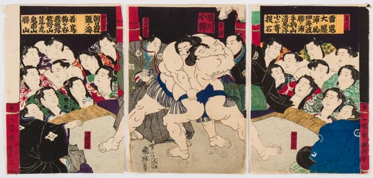 Combat de lutteurs de sumo