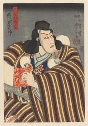 Benkei tenant un rouleau
