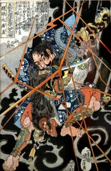 I no Hayata Hironao Série : Un des huit cents héros du Water Margin de notre pays (Honchō Suikoden gōketsu happyakunin no hitori), c.1830-31