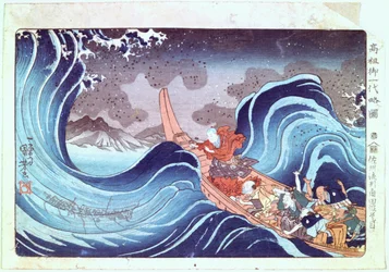 Nichiren calmant la tempête, 19e siècle