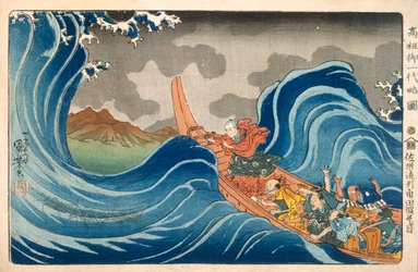 Nichiren calmant la tempête