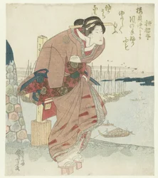 Femme près d