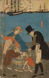 Néerlandais se promenant un dimanche à Yokohama
