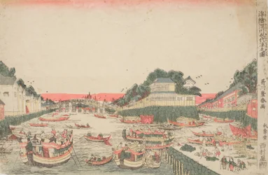 Uki-e : Brise fraîche sous le pont Eitai à Fukagawa