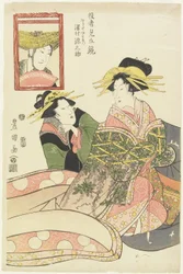 "Mirros of Actor Parodies, Sawamura Gennosuke en Fujiya Izaemon", janvier 1807