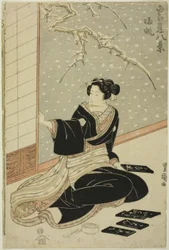 Voiles de retour (Kihan), de la série "Huit vues de scènes de neige (Yukimi hakkei)"