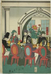 Étrangers de cinq nations à un banquet (Gokakoku ijin shuen no zu)