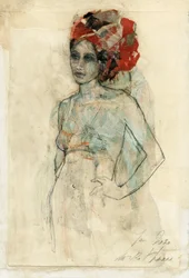 Femme élégante au turban