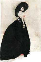 Chapeau noir pour femme élégante