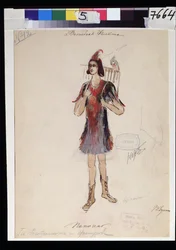 Dessin de costume pour l