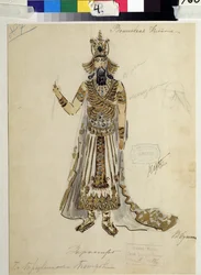 Dessin de costume pour l
