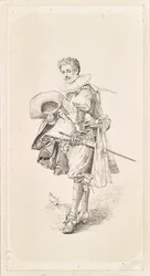 Monsieur en costume Renaissance et collerette