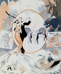 Scène de danse, extrait du magazine La Vie Parisienne, France