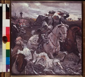 La chevauchée du tsar Pierre II et de la princesse héritière Elisabeth