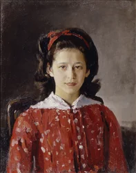 Portrait de Lyudmila Anatolyevna Mamontova 1874-1937, 1884