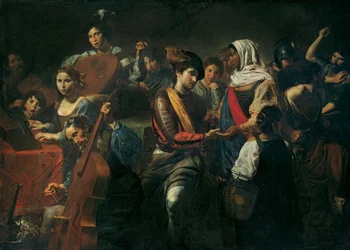 Compagnie joyeuse avec diseuse de bonne aventure, 1631