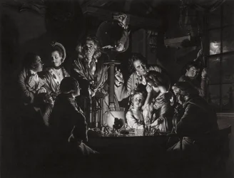 Une expérience sur un oiseau dans la pompe à air après Joseph Wright de Derby, 1769