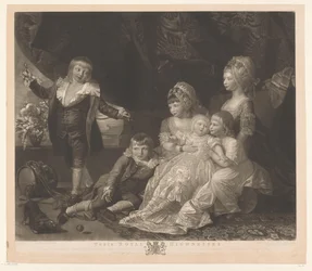 Portrait des six enfants de George III et Charlotte de Mecklembourg-Strelitz (Leurs Altesses Royales)